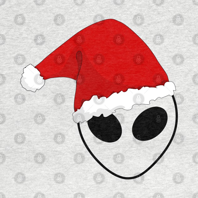 Extraterrestrial Christmas, Santa Alien, alien face, space, Sci Fi, UFO, Outer Space by Style Conscious